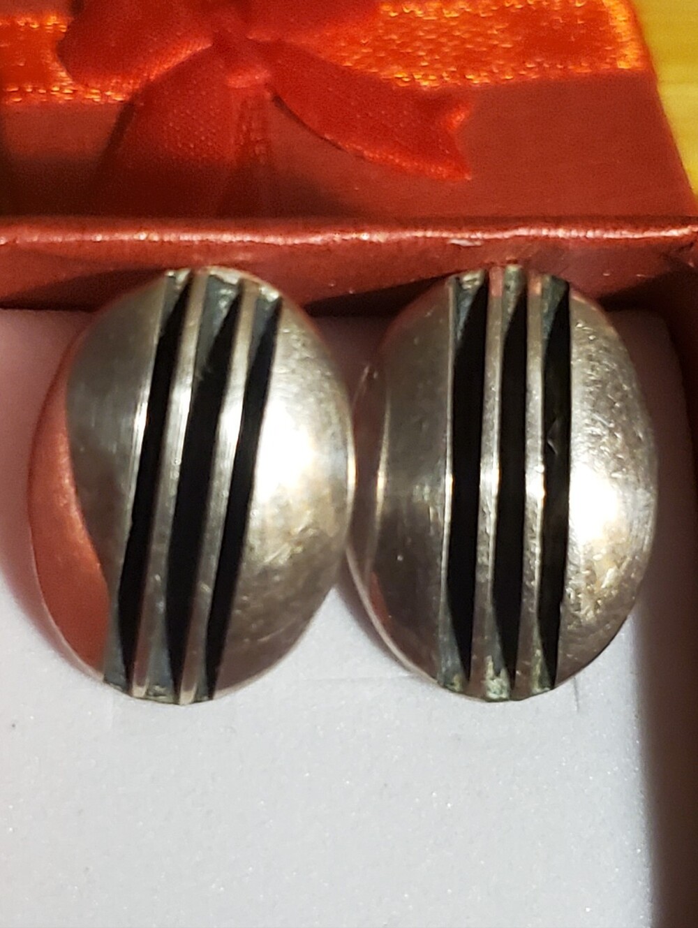 Native American Sterling Silver Earrings Navajo Yazzie